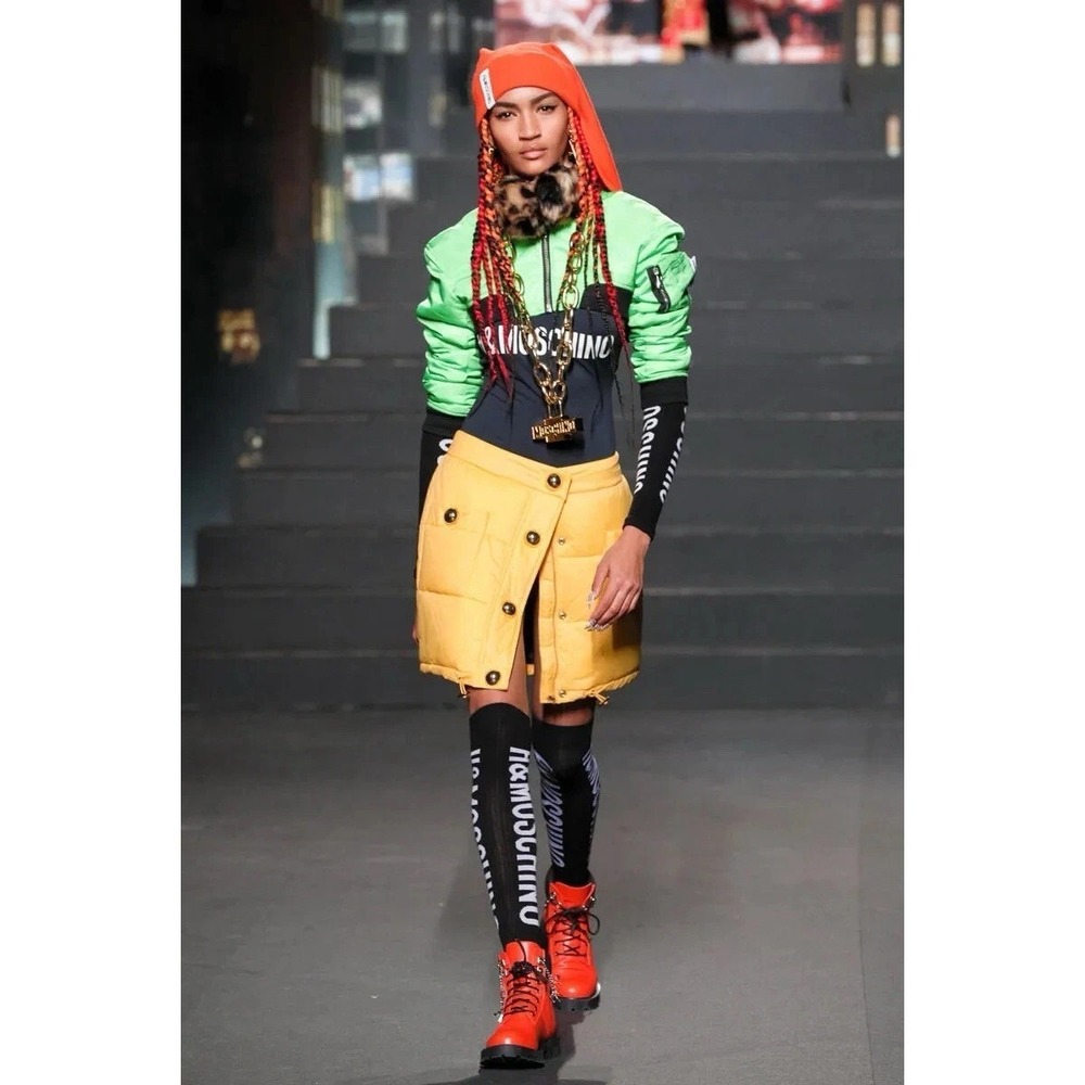 Moschino H&M by Jeremy Scott‎ Yellow Puffy Skirt EU 38/US 6 A2 - Picture 2 of 12